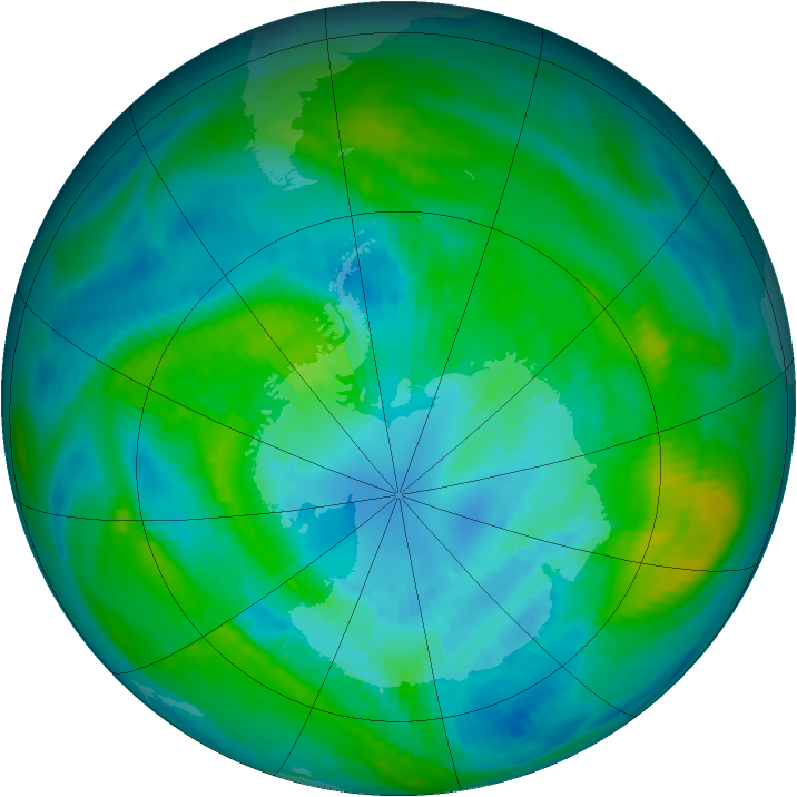 Antarctic ozone map for 02 April 1979